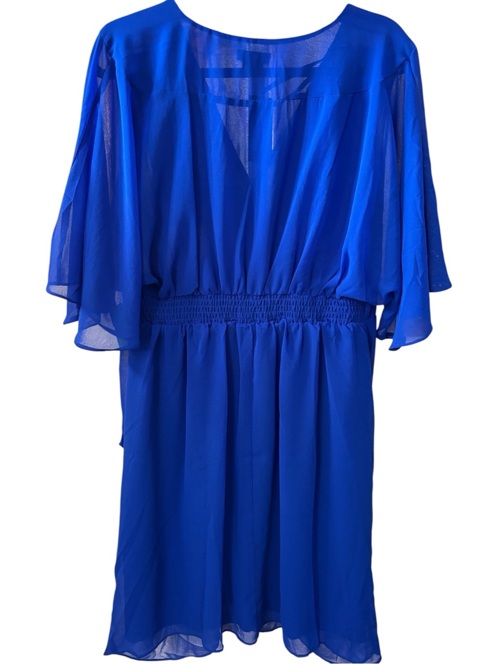 City Chic Cobalt Blue Surplice Midi Dress P:25-28” L:39” - Picture 2 of 8